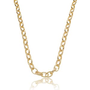 Colar de corrente dourado banho em ouro 18k