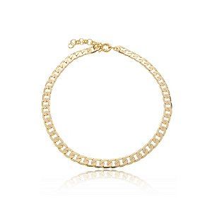 Colar de corrente dourado banho em ouro 18k