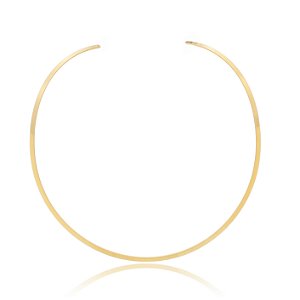 Aro dourado liso banho em ouro 18k