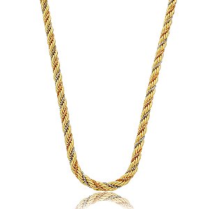 Colar de cordão baiano dourado banho em ouro 18k