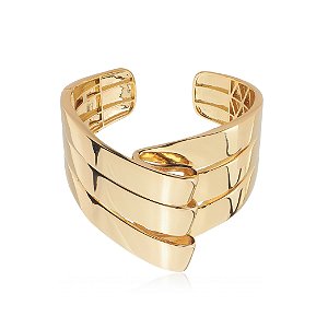 Bracelete Liso em Banho Ouro 18K
