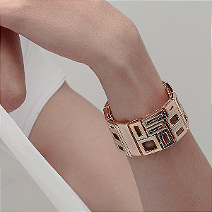 Bracelete Dourado liso Banho Ouro 18K
