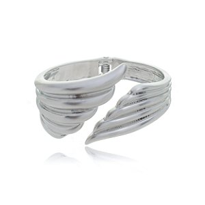 Bracelete acetinado com banho em rodio branco