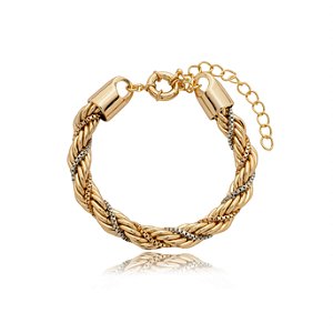Pulseira cordão baiano banho em ouro 18k