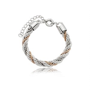 Pulseira cordão baiano banho em rodio branco