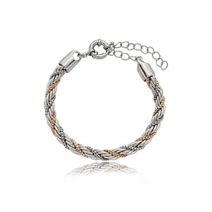 Pulseira cordão baiano banho em rodio branco