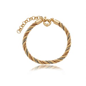 Pulseira cordão baiano banho em ouro 18k