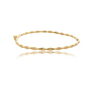Bracelete liso banho em ouro 18k