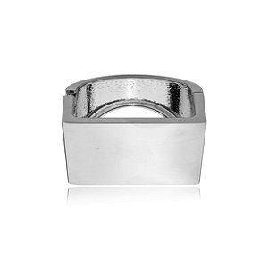 Bracelete liso banho em rodio branco