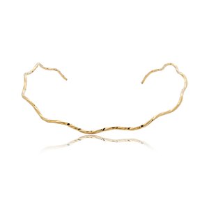 Aro dourado liso banho em ouro 18k