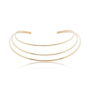 Aro dourado liso banho em ouro 18k