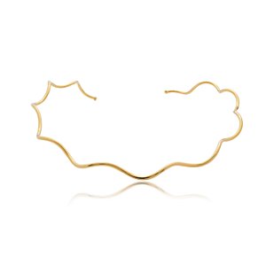 Aro dourado liso banho em ouro 18k