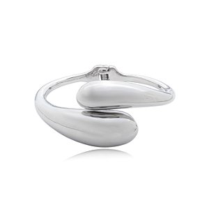 Bracelete liso banho em rodio branco