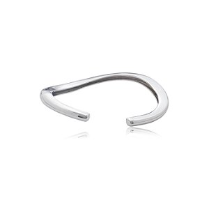 Bracelete liso banho em rodio branco