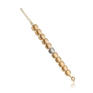 Pulseira dourada lisa banho em ouro 18k