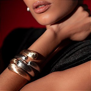 Bracelete liso escovado banho duplo