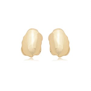 Brinco de base liso banho em ouro 18k