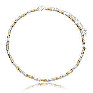 Colar de canutilho liso banho duplo