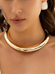Aro dourado liso banho em ouro 18k