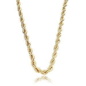 Cordão baiano dourado banho em ouro 18k