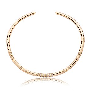 Colar de aro com zirconia cristal banho em ouro 18k