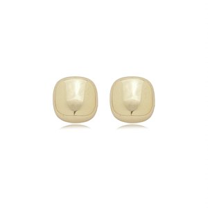 Brinco de base liso banho em ouro 18k