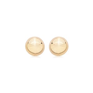 Brinco de base liso banho em ouro 18k