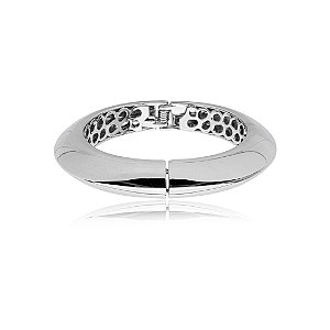 Bracelete liso banho em rodio branco