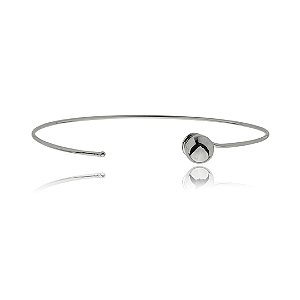Bracelete liso banho em rodio branco