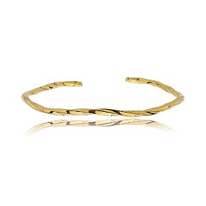 Bracelete liso banho em ouro 18k