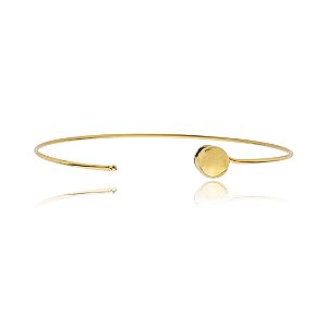Bracelete liso banho em ouro 18k