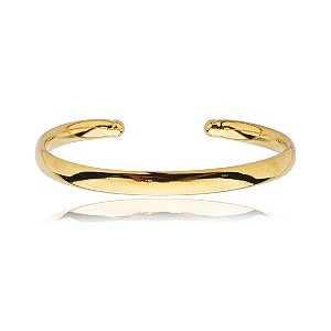 Bracelete liso banho em ouro 18k