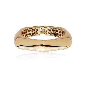 Bracelete liso banho em ouro 18k