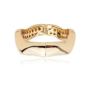 Bracelete liso banho em ouro 18k