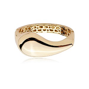 Bracelete liso banho em ouro 18k