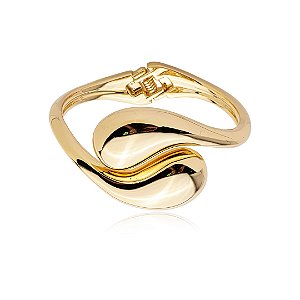 Bracelete liso banho em ouro 18k