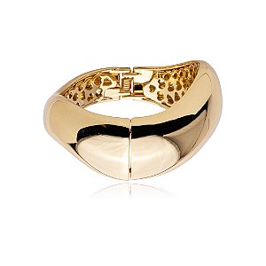 Bracelete liso banho em ouro 18k
