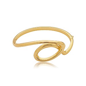 Bracelete liso banho em ouro 18k