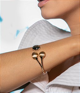 Bracelete liso acetinado banho duplo