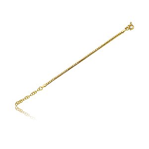 Pulseira dourada lisa banho em ouro 18k