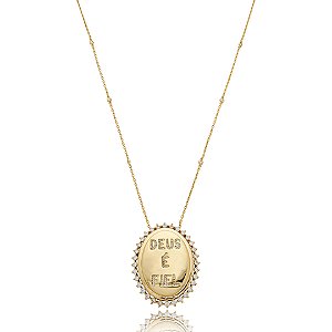 Colar cravejado de zirconia cristal banho em ouro 18k