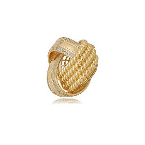 Pingente cravejado de zirconia cristal banho em ouro 18k
