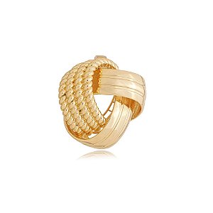 Pingente dourado liso banho em ouro 18k