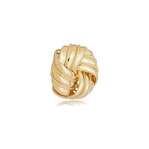 Pingente dourado liso banho em ouro 18k