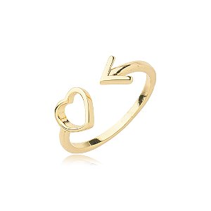 Anel dourado liso banho em ouro 18k