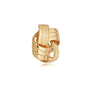 Pingente dourado liso banho em ouro 18k