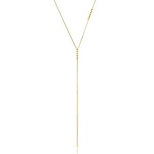 Colar dourado liso banho em ouro 18k