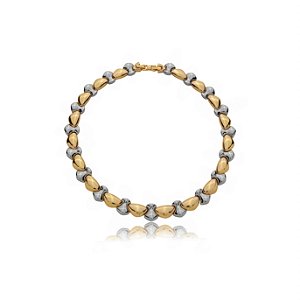 Colar de aro liso com banho duplo