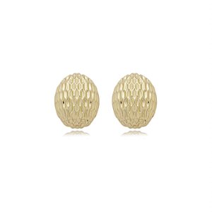 Brinco de base liso banho em ouro 18k