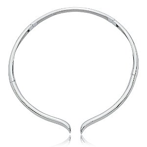 Aro liso banho em rodio branco